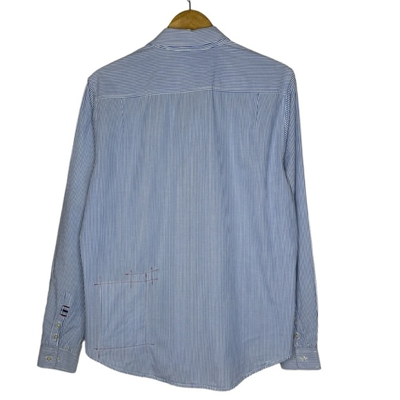 Trovata Birds of Paradis Valdir Shirt Blue Stripe Size L - Picture 10 of 10